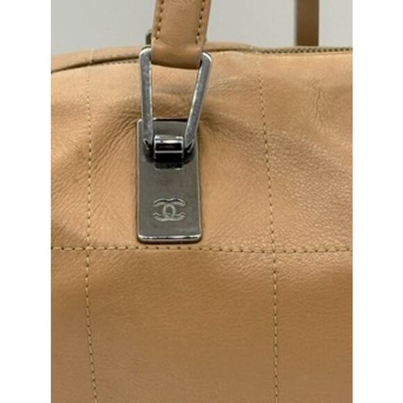 Chanel Chocolate Bar Design Tan Leather Shoulder Bag*GORGEOUS*EUC - Picture 3 of 16